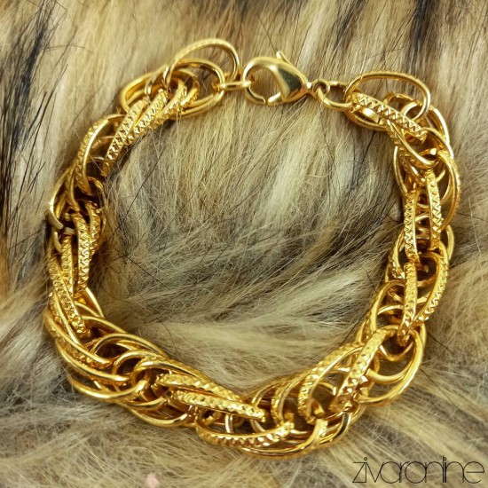 دستبند طنابی طرح طلا