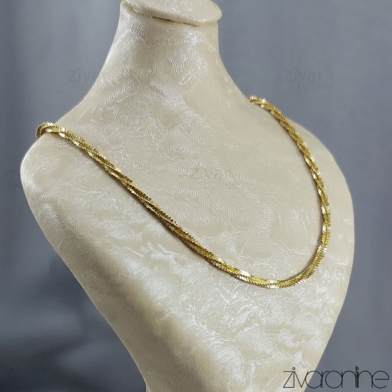 گردنبند مدل خاویاری استیل طلایی 50160