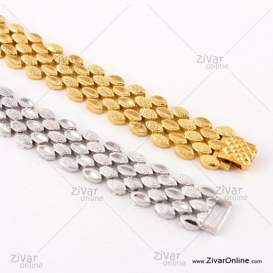دستبند استیل طرح طلا BR-077
